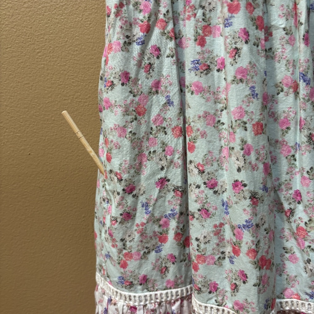 LoveShackFancy Camille Sleeveless Tiered Midi Floral Ruffle Dress Size XXS - Picture 7 of 12